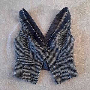 Vintage TRF Striped Wool Vest